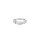Anello groumetta con zirconi bianchi - Barbato Gioielli