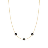 Collana con fiorellini neri Argento 925 - Barbato Gioielli