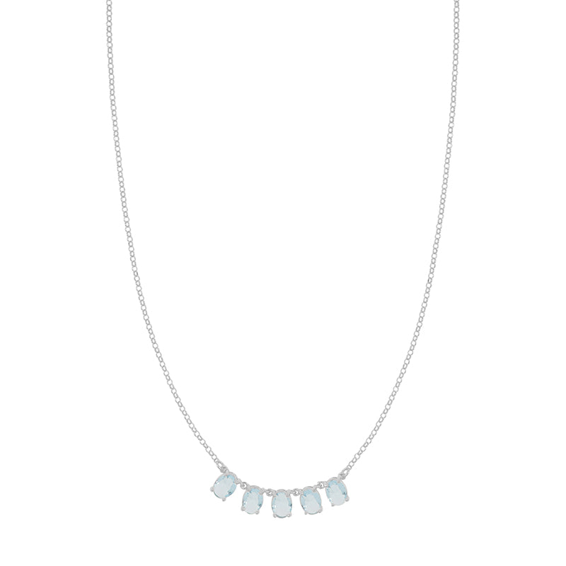 Collana con zirconi pendenti - Argento 925