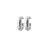 Orecchino cerchio intrecciato - Argento 925