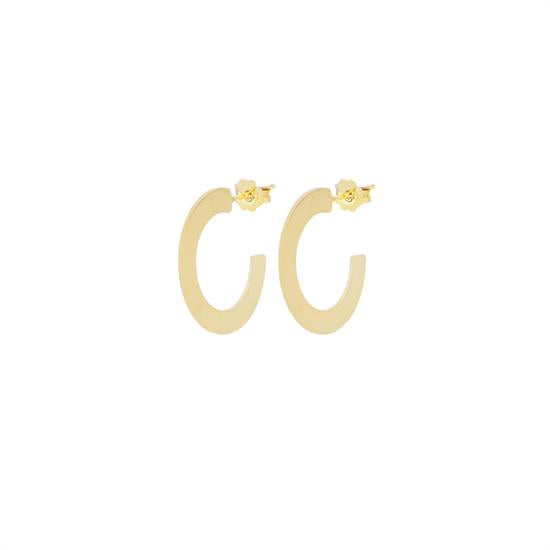 Orecchino mezzo cerchio piatto - Argento 925