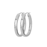 Orecchino ovale 25 mm - Argento 925