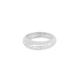 Anello donna a fascia in argento con zirconi - Barbato Gioielli