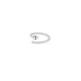 Anello donna regolabile snake on in argento con zirconi - Barbato Gioielli