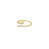 Anello donna regolabile snake on in argento con zirconi - Barbato Gioielli