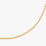 Collana Chain "FUNE" 3 mm Gold- Acciaio inossidabile anallergico.