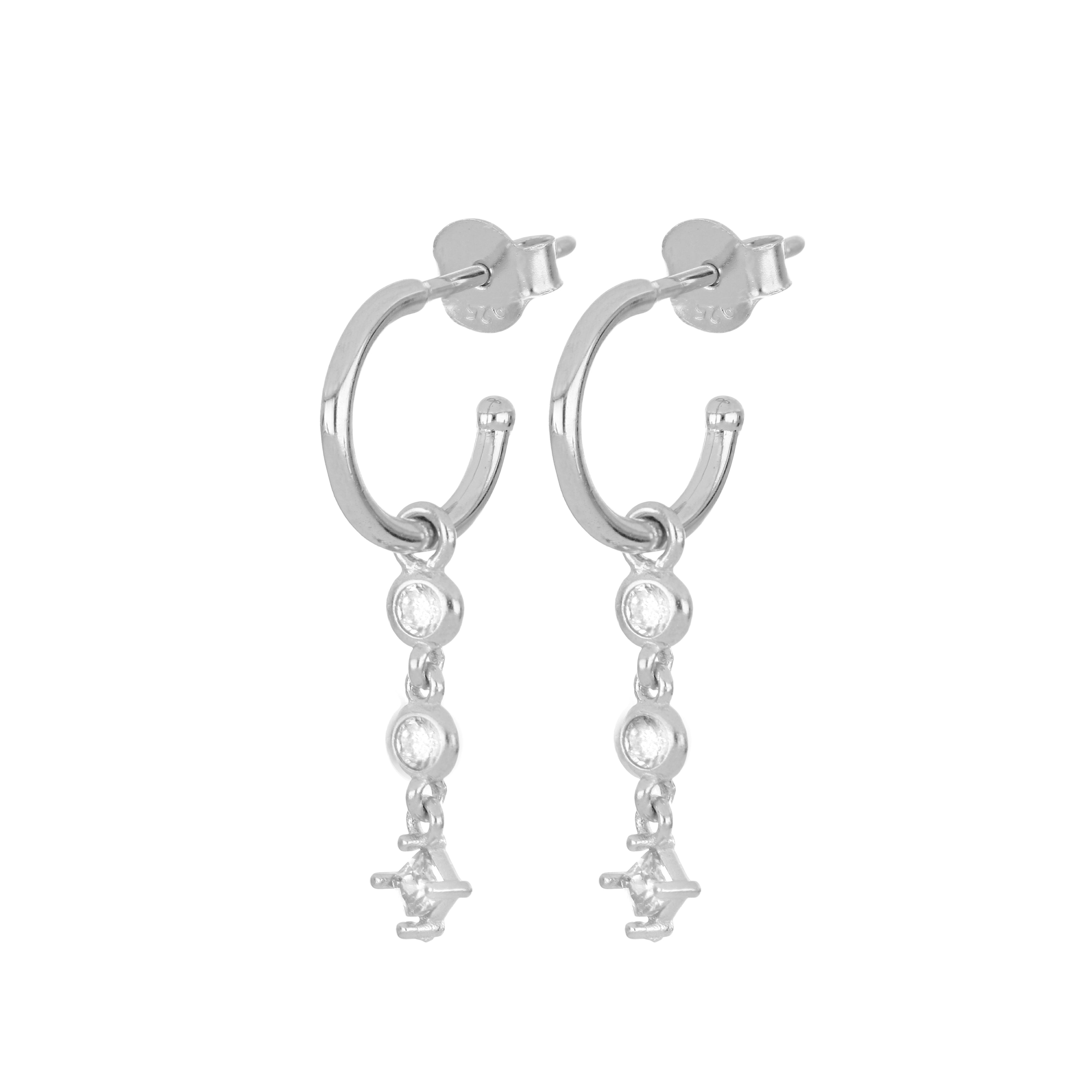 Orecchini stud semicerchio con pendenti Corail - Barbato Gioielli