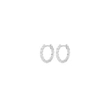 Orecchino cerchietto 10 mm con zirconi bianchi - Barbato Gioielli