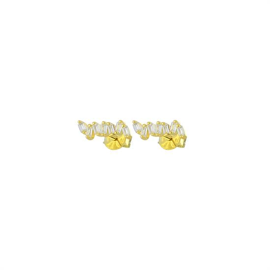 Piercing in argento 925 barretta con Piere Baguette - "IOLA" - Barbato Gioielli - Barbato Gioielli