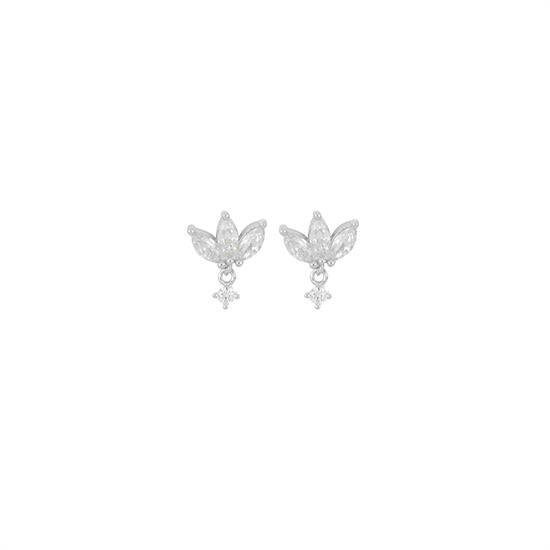 Piercing in argento 925 fiore con zirconi bianchi e pendente - "LUCY" - Barbato Gioielli - Barbato Gioielli