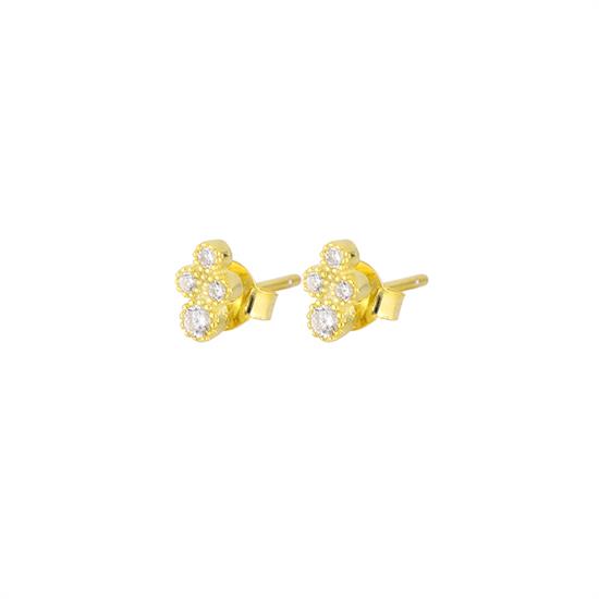 Piercing crocetta pallinata e zirconi Gold - Barbato Gioielli - Barbato Gioielli