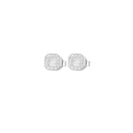 Piercing quadrato con zirconi Silver - "BLOCK" - Barbato Gioielli - Barbato Gioielli