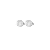 Piercing quadrato con zirconi Silver - "BLOCK" - Barbato Gioielli - Barbato Gioielli
