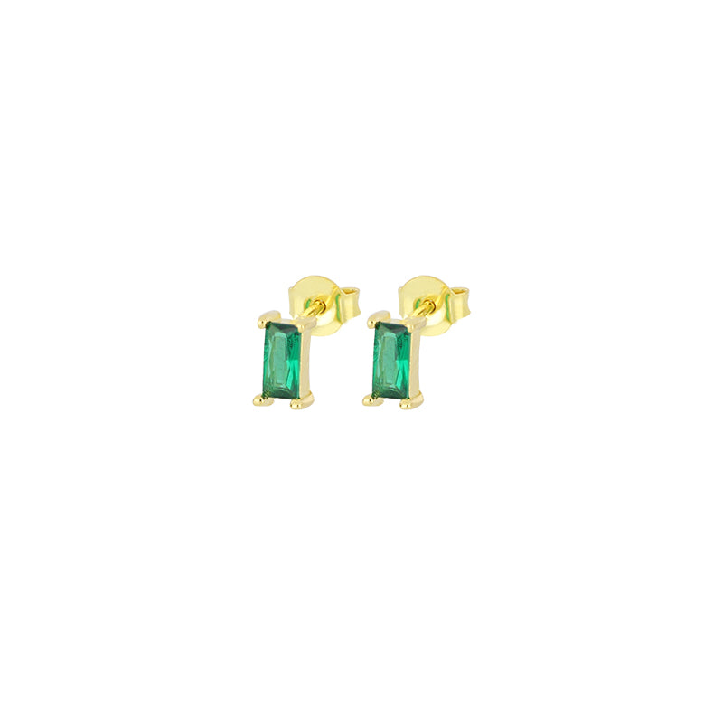 Piercing in argento 925 baguette verde - "EDEN" - Barbato Gioielli - Barbato Gioielli