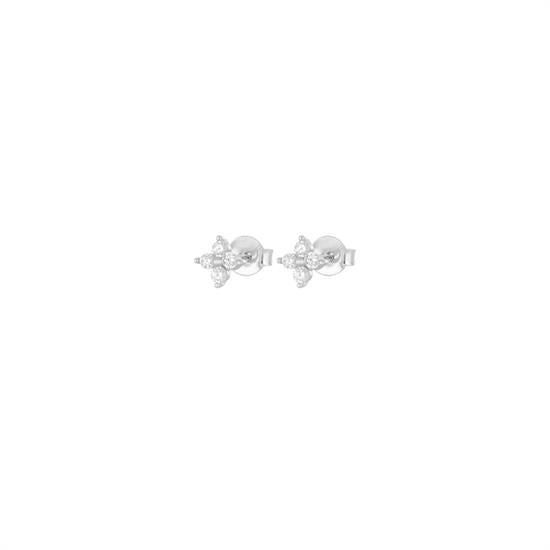Piercing silver con mini fiorellino con zirconi bianchi - "MILA" - Barbato Gioielli - Barbato Gioielli