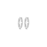 Orecchini Cerchio "STONE"- Argento 925 anallergico.