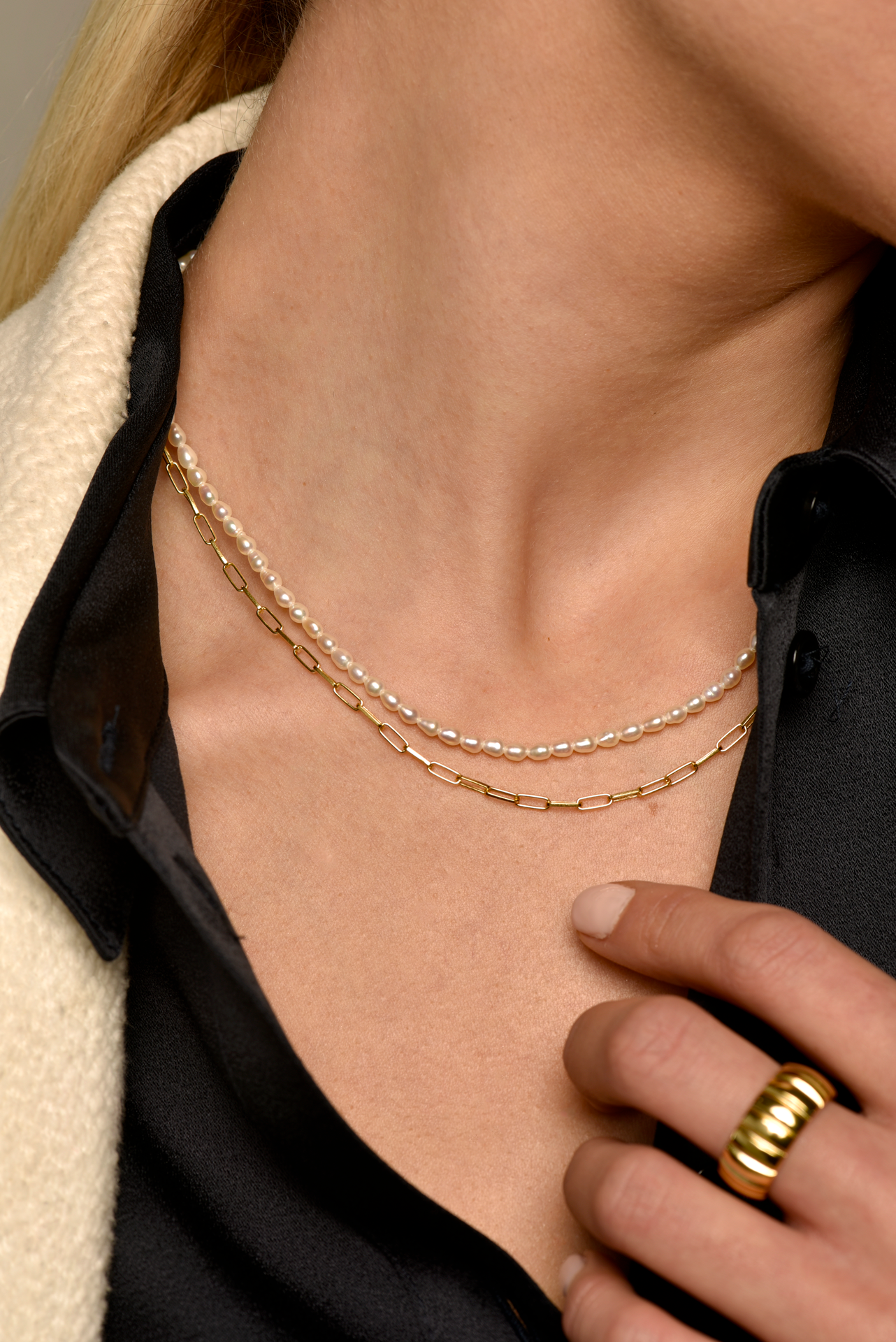 Collana con Perline di fiume Pure - Barbato Gioielli